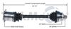Picture of Audi A4 front CV axle shaft  8E0407271AA